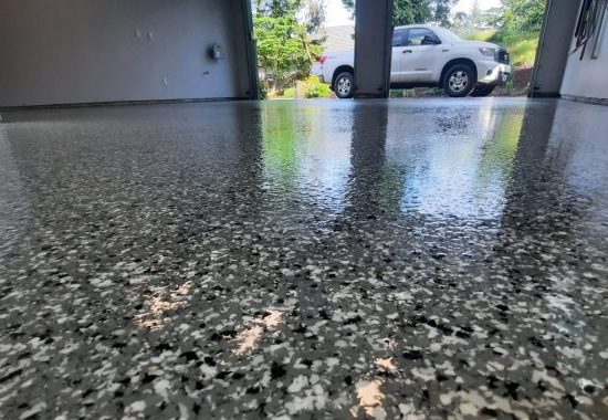 Beautiful Garage with Epoxy Coating